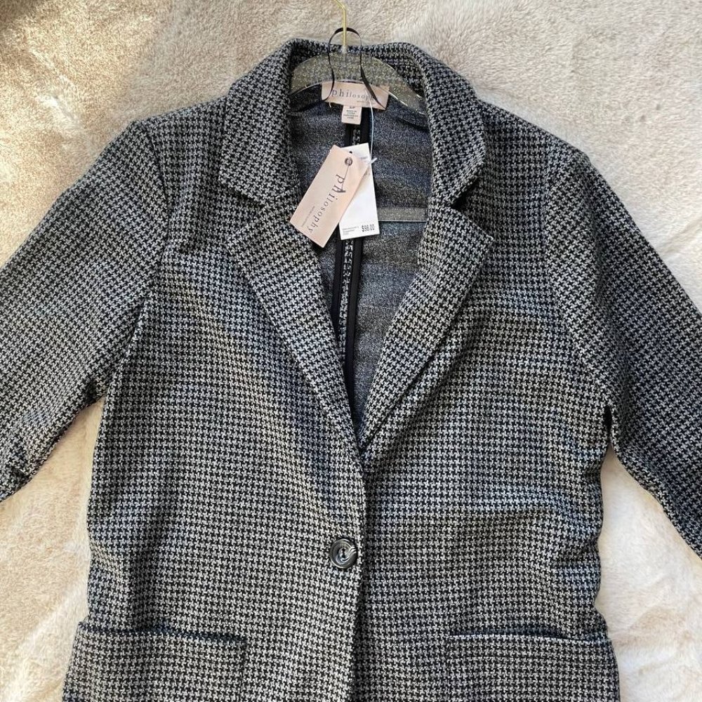 Philosophy grey blazer style jacket size small